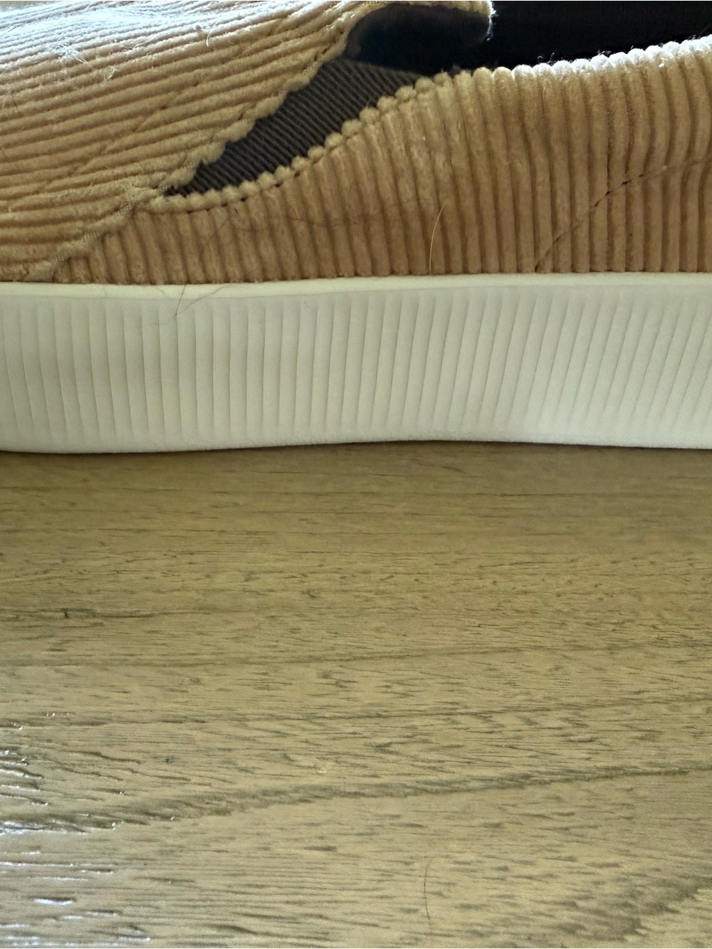 Allbirds Women’s Corduroy Slip-On Sneakers — Tan - Picture 2 of 4